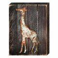 Clean Choice Giraffe in Frame Rustic Wooden Art CL2976081